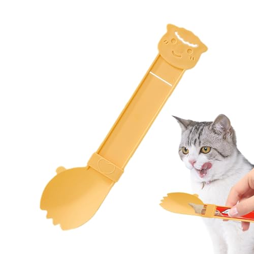 Paodduk Katzenstreifen-Quetschlöffel, Katzenstreifen-Futterlöffel - Niedlicher Alpaka-Form-Katzenfutter-Dosenlöffel | Cat Bar Squeezer Feeder, multifunktionaler Pet Spoons Cat Feeder, praktisches von Paodduk