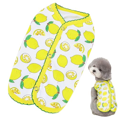 Paodduk Kleine Hundekleidung,Hunde-Sommershirt - Weiche, ärmellose Hundekleidung mit Erdbeermuster-Design | Bequeme, modische Haustier-Shirts zum Aufstecken auf der Rückseite, atmungsaktive von Paodduk