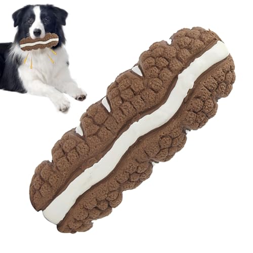 Paodduk Quietschspielzeug für Hunde,Quietschspielzeug für Hunde,Cremebrot-Kauspielzeug für Hunde - Cremebrot Hamburger Grissini Welpenspielzeug, interaktives Hundespielzeug für Hunde, Hundespielzeug von Paodduk