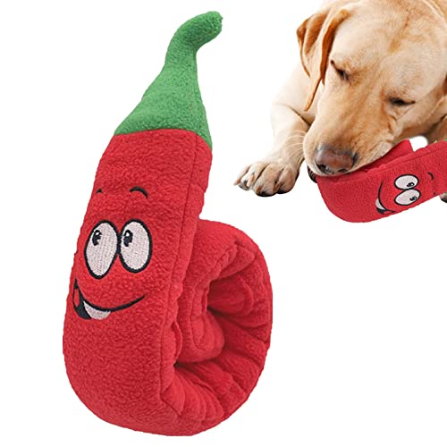 Paodduk Schnüffelmatte für Hunde, Futtermatte für Hunde | Schnüffelmatte für Hunde aus Polarfleece in Chili-Form,Tragbares Leckerli-Spielzeug für Hunde, langsamer Futterspender, maschinenwaschbar, von Paodduk