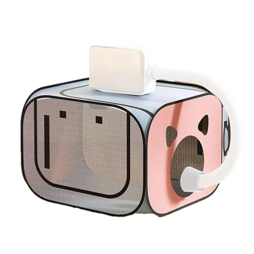 Paodduk Trockenkäfig für Hunde, Haustier-Trockenbox | Tragbare Faltbare Hunde-Trockenbox | Anti-Hair Flying Cat Dryer Box, Pet Dog Cat Drying Box für Katzen und kleine Hundewelpen von Paodduk