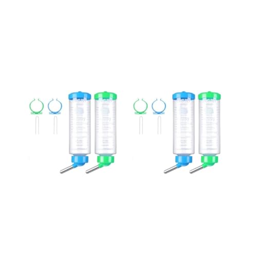 2 x ABS-Wasserspender für Haustiere, geruchloser Ersatz, transparent, zum Aufhängen, abnehmbarer Flaschenspender für kleine Tiere von Paowsietiviity