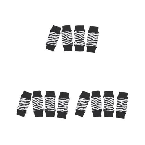 3 Set 4 Stück/Set Hund Beinlinge Socken Beinwärmer Schutz Welpen Beine Bandage Wraps Schwarz S von Paowsietiviity