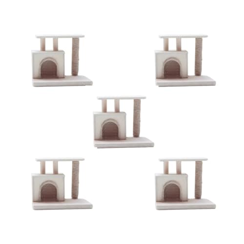 5 Set Mini Haus Katzenturm Kreative Kleine Mini Katze Klettergerüst Dolly Haus Dekor Katzenbaum für Haushalt Kindergarten Kinder von Paowsietiviity