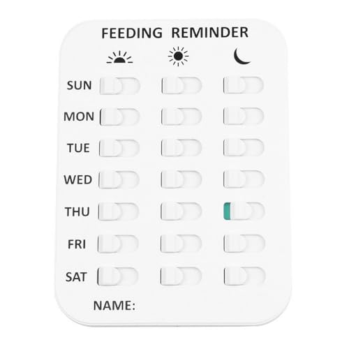 Haustier-Fütterungserinnerung, wiederverwendbar, montierbar, kleines Lebensmittel-Tracker-Tablet mit Tasten, Indikationsschild, Innenbereich, Geschenkzubehör von Paowsietiviity