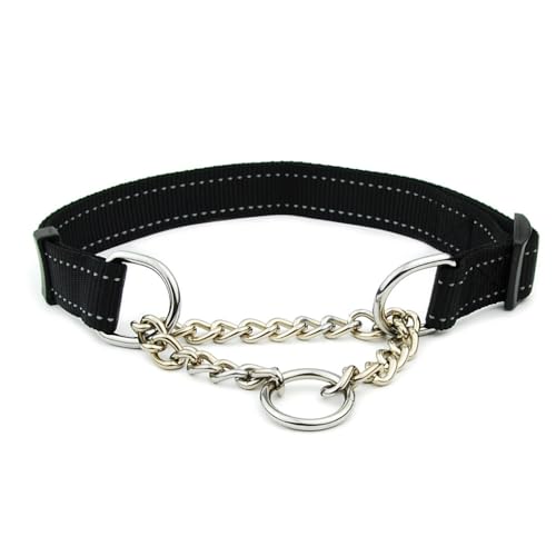 Haustier-Halsband, waschbar, rutschfest, Outdoor, Camping, Wandern, Laufen, Spielen, Abschleppen, Choker, Zubehör, reflektierend, Schwarz von Paowsietiviity