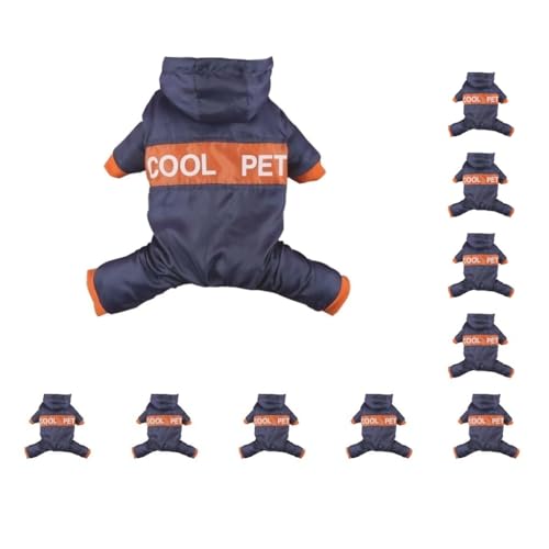 Hunde-Overall, Hundekleidung, Mantel, Geschirr, Jacke, Winterzubehör, exquisit, hält warm, Haustierbedarf, Marineblau, S, 10 Stück von Paowsietiviity