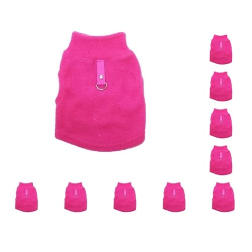 Hundekleidung, Haustierzubehör, exquisites Welpenweste, Outfit, Leine, T-Shirts, verschiedene Größen, Bekleidung, Haustier-Sweatshirt, Rosa, Größe L, 10 Stück von Paowsietiviity