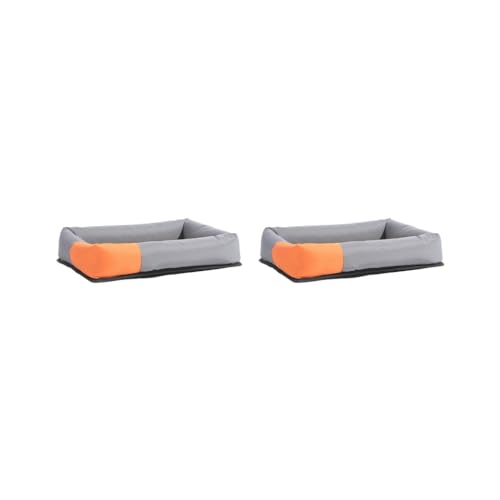 Paowsietiviity 2er-Set waschbare rutschfeste Kühlmatte für Haustiere, feuchtigkeitsbeständig, Sommer, Kühlkissen, atmungsaktive Decke, Sofa, Schlafzimmer, Outdoor, Rasen, Orange, Größe M von Paowsietiviity