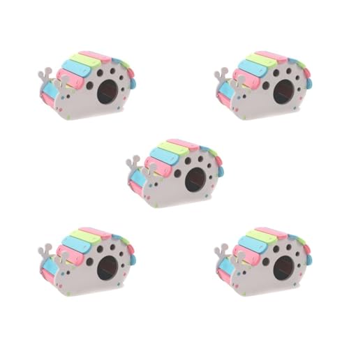 Paowsietiviity 5er-Set Haustier-Hamster-Schneckenhaus Eichhörnchen Meerschweinchen Bett Kleintiere Lebensraum Spielzeug Paowsietiviity 5er-Set Haustier-Hamster-Schneckenhaus Eichhörnchen Meerschweinchen Bett Kleintiere Lebensraum Spielzeug von Paowsietiviity