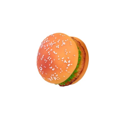 Paowsietiviity Hamburger-Spielzeug, Simulations-Bissfestigkeit, weiches Hundespielzeug, Geräusch-Langeweile, leicht, Haustierbedarf, Garten, Straße, Geschenk, Welpenspiel von Paowsietiviity