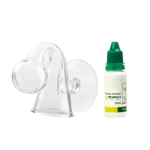 Paowsietiviity Monitor Kohlendioxid Diffuse Glas Drop Checker Kit Lebenszustand Indikator Pflanzen Gras Flüssigkeit mit Saugnapf Aquarium von Paowsietiviity