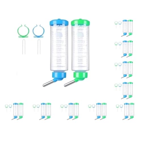 Wasserspender für Haustiere aus ABS, geruchlos, transparent, zum Aufhängen, abnehmbar, für kleine Tiere, 10 Stück von Paowsietiviity