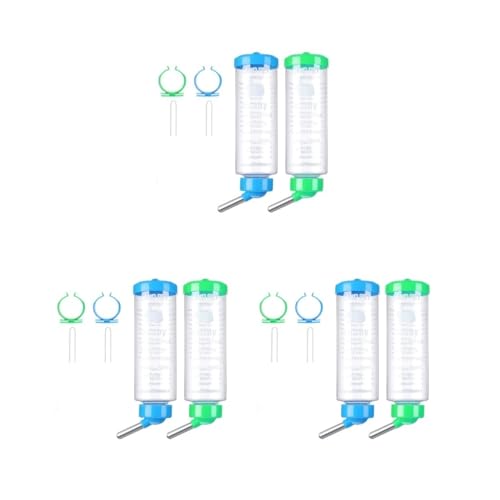 Wasserspender für Haustiere aus ABS, geruchlos, transparent, zum Aufhängen, abnehmbar, für kleine Tiere, 3 Stück von Paowsietiviity