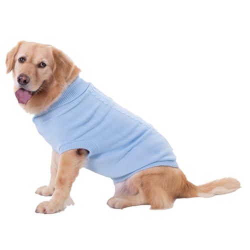 Welpen-Shirt, mehrere Größen, Haustierpullover, süßes Geschenk, atmungsaktiv, Welpenbekleidung, Kostüme, Outfit, Hundepullover, Hellblau, XXL von Paowsietiviity