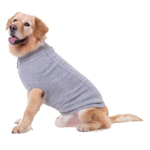 Welpen-Shirt, verschiedene Größen, Haustierpullover, Weichheit, Welpen, Kleidung, elastische Kostüme, exquisiter Hundepullover, Grau, Größe L von Paowsietiviity