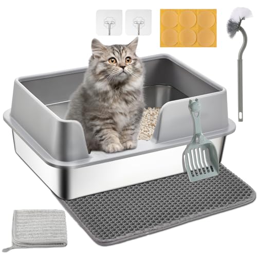 Papettly Katzentoilette aus Edelstahl klein von Papettly