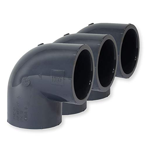 Paradies Pool PVC Fitting Winkel 90°, Ø 63 mm mit Klebemuffen, Qualität aus Europa von Paradies Pool