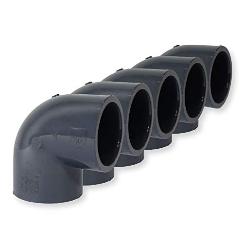 Paradies Pool PVC Fitting Winkel 90°, Ø 63 mm mit Klebemuffen, Qualität aus Europa von Paradies Pool