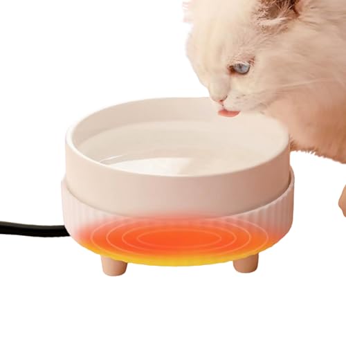 Parfaour Beheizter Wassernapf für Katzen und Hunde, elektrischer USB-Wassernapf für den Innenbereich, für Katzen, Welpen, Huhn, 350 ml von Parfaour