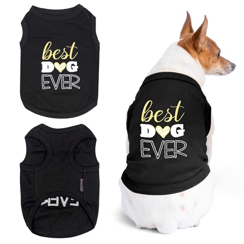 Parisian Pet Best Dog Ever Dog Clothes Tee T-Shirt, XS von Parisian Pet