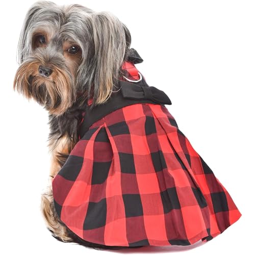 Parisian Pet Designer Buffalo Checkered Red Dog Dress Holiday Party von Parisian Pet