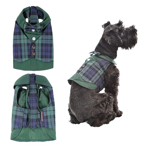 Parisian Pet Designer Scottish Green/Blue Plaid Dog Tuxedo Holiday Party Special Occasion von Parisian Pet