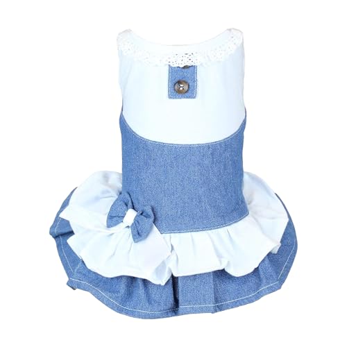 Parisian Pet Dog Clothes Cat Apparel Outfits Denim Spring Dress, L von Parisian Pet