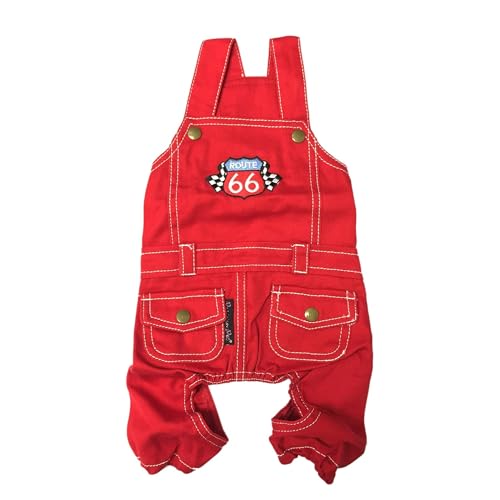 Parisian Pet Dog Clothes Cat Apparel Outfits Route 66 Jumpsuit, S von Parisian Pet