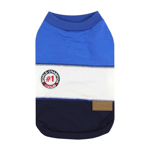 Parisian Pet Dog Clothes Cat Apparel Outfits World Champion Tank, Blue, XS von Parisian Pet