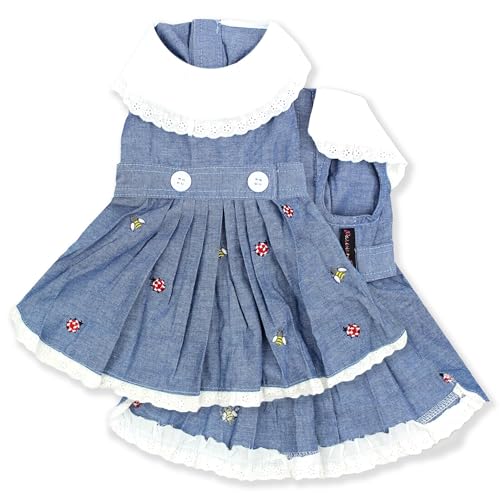 Parisian Pet Dog Dress Prairie Summer Clothes Outfit for Girl Puppy, Dogs and Cats, M von Parisian Pet