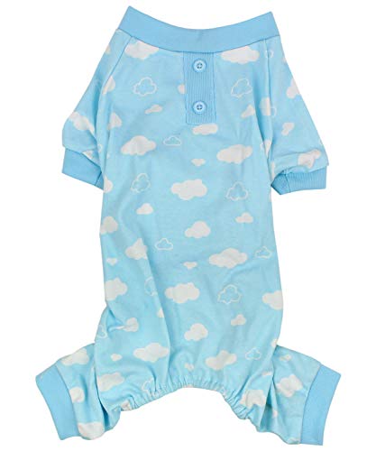 Parisian Pet Dog Pajamas - Cute Cat/Dog Onesie, Size S - Blue Cloud - Ideal Everyday Outfit for Male Dogs and Cats von Parisian Pet