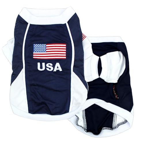 Parisian Pet Dog Team USA Jersey Soccer Olympic Small to Medium Dogs and Cats, L von Parisian Pet