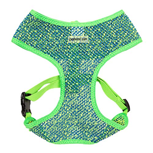 Parisian Pet Freedom Dog Harness, Green/Blue, L von Parisian Pet