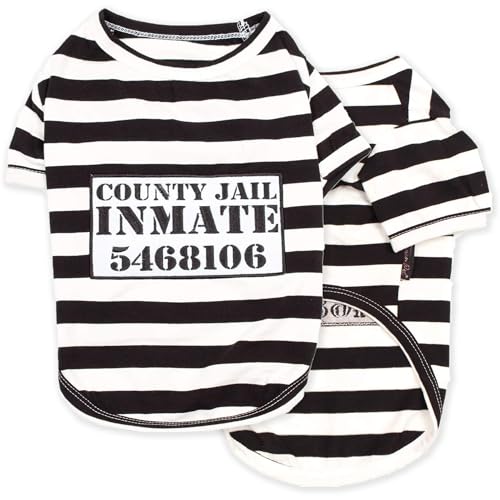 Parisian Pet - Furry Inmate - Prisoner Costume for Dogs | Funny Halloween Outfit for Pets | Size - M von Parisian Pet