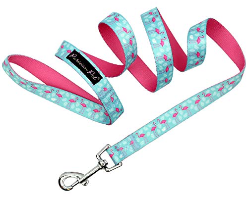 Parisian Pet Girly Dog Leash - 4ft Long, Flamingos Durable Nylon Dog Training Leash - Traction Rope for Small/Medium Dogs von Parisian Pet