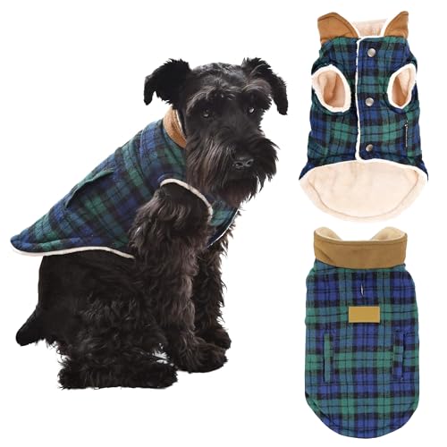 Parisian Pet - Scottish Green Plaid Dog Vest Coat/Fleece Sweater - Perfect Dog Sweaters for Christmas - Size 2XL von Parisian Pet