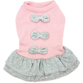 Parisian Pet Winterkleid mit Schleifen, Rosa, Größe 2XL von Parisian Pet