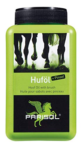 Parisol Huföl mit Pinsel, 500 ml, Huföl Pinselpack für strahlenden Glanz und gesundes Hufwachstum von Parisol