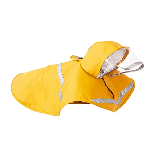 1Stk Haustier-Regentuch Warnschutz Regenjacke hunderegenmantel Regenjacke für Hunde Regenjacke für Welpen wimperntusche Hunde-Regen-Hoodie Regenjacke für Haustiere Yellow Parliky von Parliky