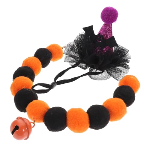 Parliky Halloween-katzenhalsband Mit Hut 2 Stück Haustierhalsband- Kätzchenhalsband Weiches Material Für Katzenparty-kostüme von Parliky