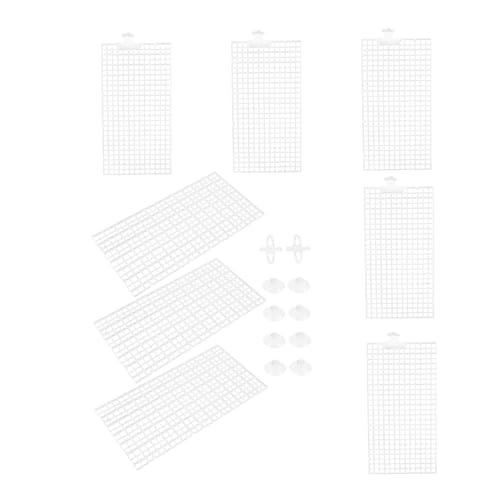 Parliky 1 Satz Isolationsplatte für Fischbecken Aquarium Bodenwanne für Aquarienfilter Fischteiler Fischbecken Trennwand Fischbecken Abtrennung Kunststoff-Gitterteiler Tankteiler PVC Weiß von Parliky