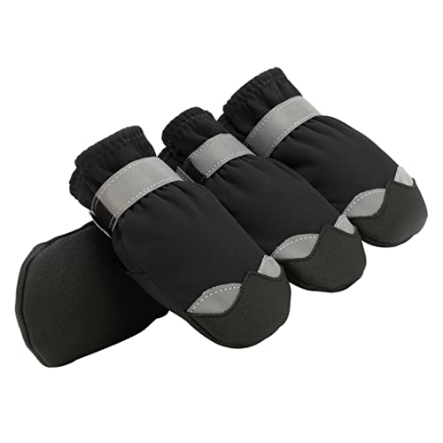 Parliky 1 Set Hundestiefel Winter Dogs Paw Protection Wasserdichter Rutschfester Pfotenschutz von Parliky