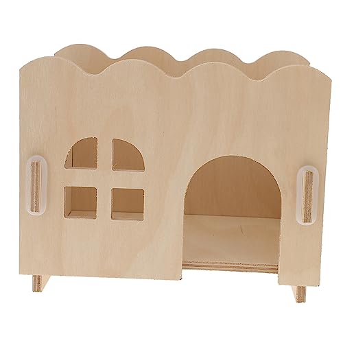 Parliky 1Pc Weiß Holz Hamster Kabine Shelter Atmungsaktive Design für Haustier Mäuse Spielzeug von Parliky