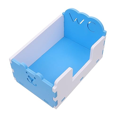 Parliky 1Stk Hamster Toilette Hamster klo Small pet Toilet Compact Hamster Toilet Anti-Flutsch-Toilette Urinal für Meerschweinchen Kleintierbedarf Toilettenbehälter für Hamster PVC Blue von Parliky