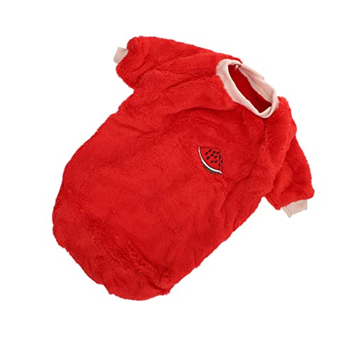 Parliky 1Stk Kleidung für Haustiere Schneeanzug für kleine Hunde Hundeausrüstung für kaltes Wetter tierkostüme hundemantel Dog Coat Hund warme Kleidung Winter-Haustier-Outfit Polyester rot von Parliky