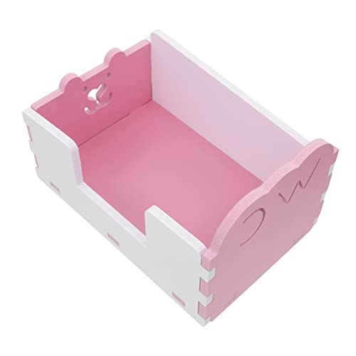 Parliky 1stk Hamster Toilette Beweis Auslaufsichere Toilette Badekäfig Für Kleintiere Meerschweinchen Bad Sandzimmer Anti-flutsch-Toilette Hamster Lounge Chinchilla-Toilette PVC Rosa von Parliky