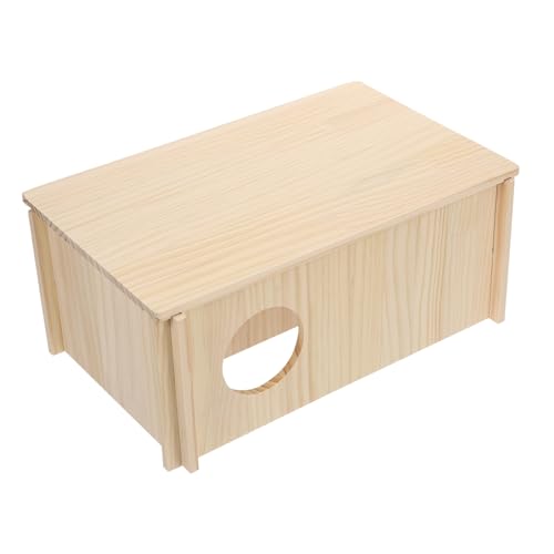 Parliky 1pc Haustier Holz Nest Hamster Hideaway 32x20x13 Rechteckige Dekorative Haustier Spielzeug von Parliky