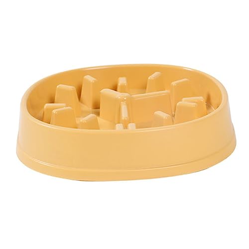 Parliky 1stk Slow-Food-Bowl Hundeleckerli-Puzzle Futternapf Für Haustiere Hundenapf Langsam Füttern Trainingsschüssel Essen Langsamer Futternapf Für Hunde Hundefutter-rätsel Plastik Yellow von Parliky