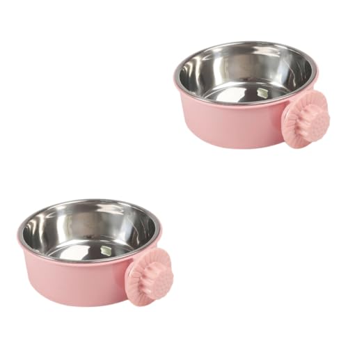 Parliky 2St Futternapf für Haustiere Futterspender für Hunde Feeder Hundefutter Hundenapf pet Supplies pet Food Container Futterautomat für Haustiere Haustiernapf Rosa von Parliky